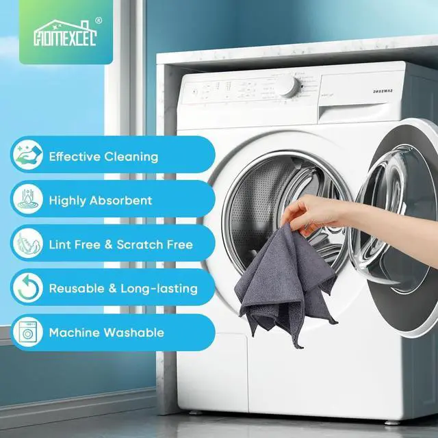 Alt view image 6 of 7 - HOMEXCEL Grey Microfiber Cleaning Cloth, Microfiber Towels for Car, 12 Pack