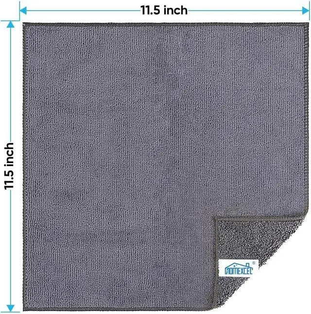 Alt view image 7 of 7 - HOMEXCEL Grey Microfiber Cleaning Cloth, Microfiber Towels for Car, 12 Pack