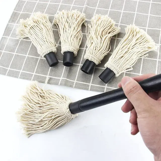 Alt view image 2 of 7 - YFWOOD 18 Inch Grill Basting Brush BBQ Mop Sauce Brush Wooden Long Handle