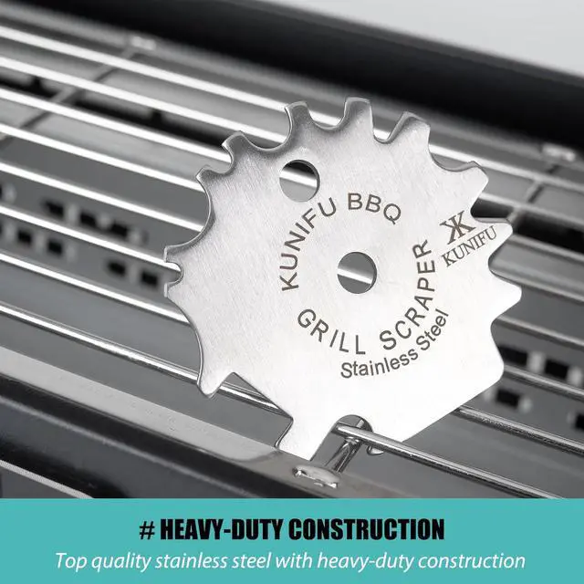 Alt view image 7 of 7 - BBQ Grill Scraper, Bristle-Free for Griddle, Stocking Stuffers, Men's Gift