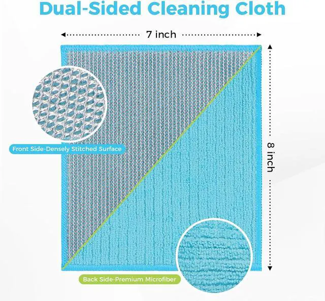 Alt view image 2 of 7 - AIDEA Non Scratch Wire Dishcloth 24PK, Dish Cloths for Washing Dishes 7"×8"
