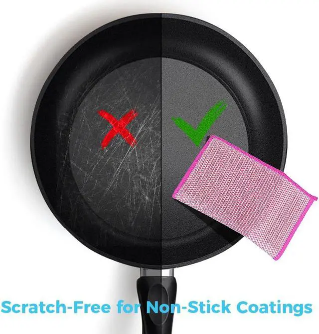 Alt view image 6 of 7 - AIDEA Non Scratch Wire Dishcloth 24PK, Dish Cloths for Washing Dishes 7"×8"