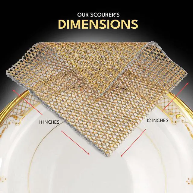 Alt view image 7 of 7 - Non-Scratch Dish Scrubbers (3 Pcs) Outlasts 7+ Sponges, Stays Odor-Free | Replace Smelly Kitchen Sponges | Non-Absorbent Mesh | Safe on Non-Stick, Cast Iron, Glass | Made in Korea Since 2012