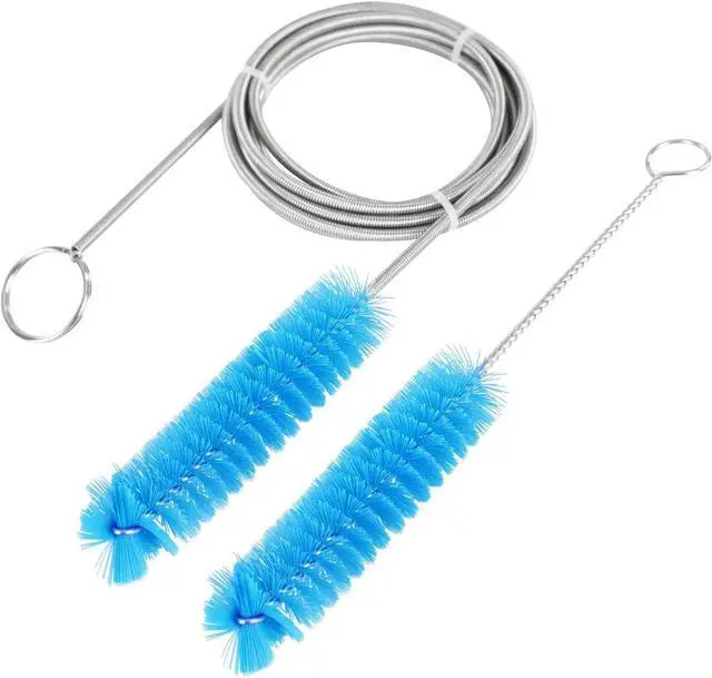 Main image of CPAP Tube Cleaning Brush-7 Feet Flexible + 7 Inches Handy Stainless Steel Wire Bristle Brush- Fits for Standard 22mm Diameter Tubing (Blue)