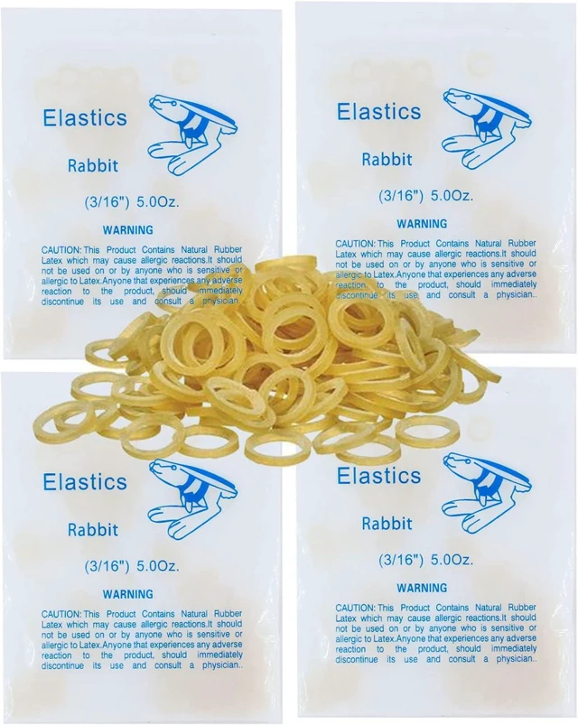 Main image of LA MIERE 400 pack Orthodontic Elastics Dental Rubber Bands Intraoral Elastic Bands (Medium, 5 Oz, 3/16'' (4.8mm))