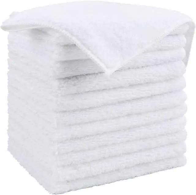 Main image of HOMEXCEL White Microfiber Cleaning Cloth, Microfiber Towels for Car,12 PK
