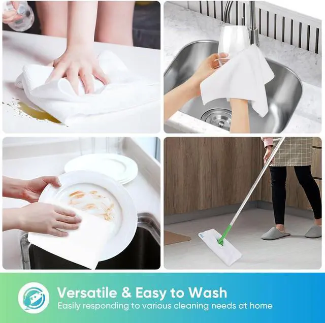 Alt view image 5 of 7 - HOMEXCEL White Microfiber Cleaning Cloth, Microfiber Towels for Car,12 PK
