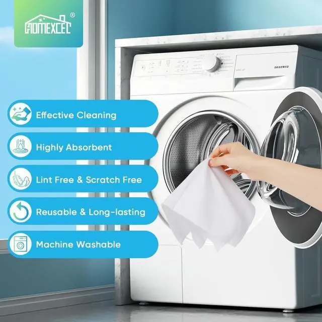 Alt view image 6 of 7 - HOMEXCEL White Microfiber Cleaning Cloth, Microfiber Towels for Car,12 PK