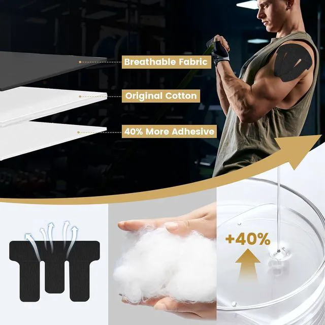 Alt view image 2 of 7 - 15 Pcs PreCut Kinesiology Tape for Shoulder, Shoulder Pain Relief Support