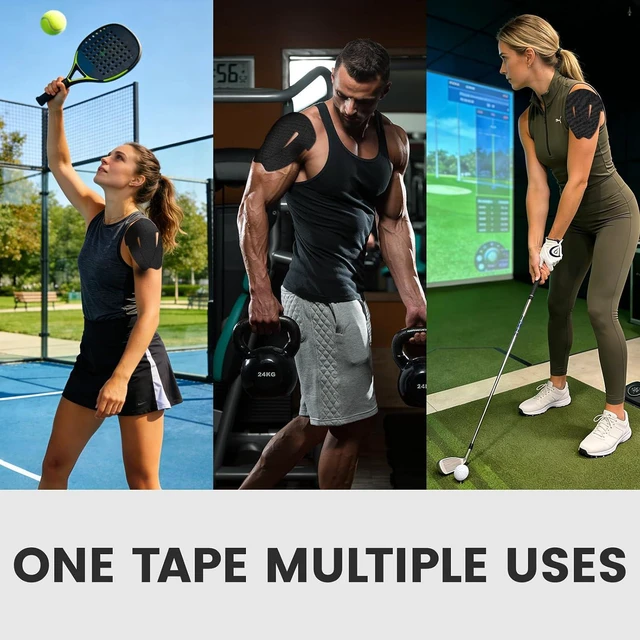 Alt view image 4 of 7 - 15 Pcs PreCut Kinesiology Tape for Shoulder, Shoulder Pain Relief Support