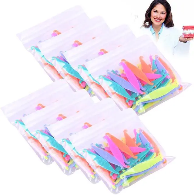 Alt view image 3 of 6 - RZJZGZ Dental Elastic Rubber Bands Placers for Braces Disposable Plastic Orthodontic Elastic Placers Multi-color (15PCS)