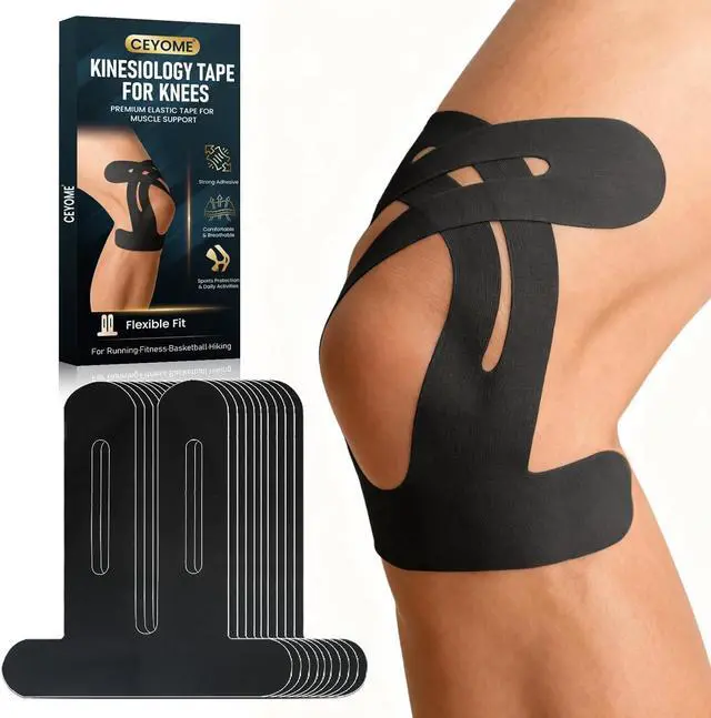 Main image of Kinesiology Tape for Knees - 10 PCS Knee Tape for Knee Support