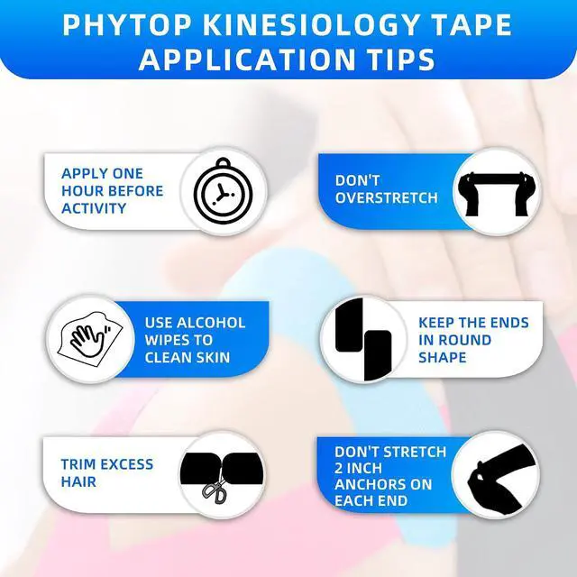 Alt view image 6 of 6 - K Tape Precut Strips (40 Count, 10") | Latex-Free Kinesiology Tape for Sports | Athletic Tape Ideal for Knee, Shoulder, and Elbow Support (Pink, 5CM X 5M)