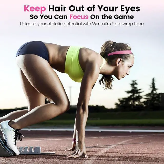 Alt view image 5 of 6 - 3rd Gen Hot Pink Pre Wrap, 4 Pack Prewrap Athletic Tape for Hair
