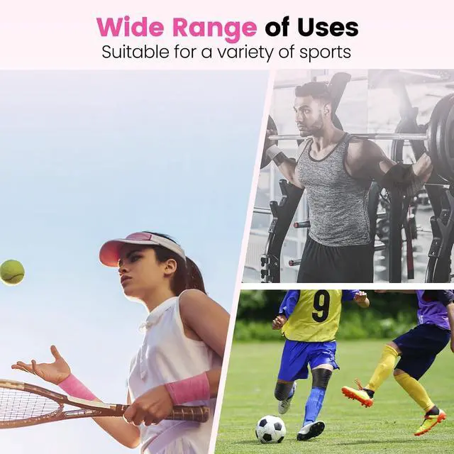 Alt view image 6 of 6 - 3rd Gen Hot Pink Pre Wrap, 4 Pack Prewrap Athletic Tape for Hair