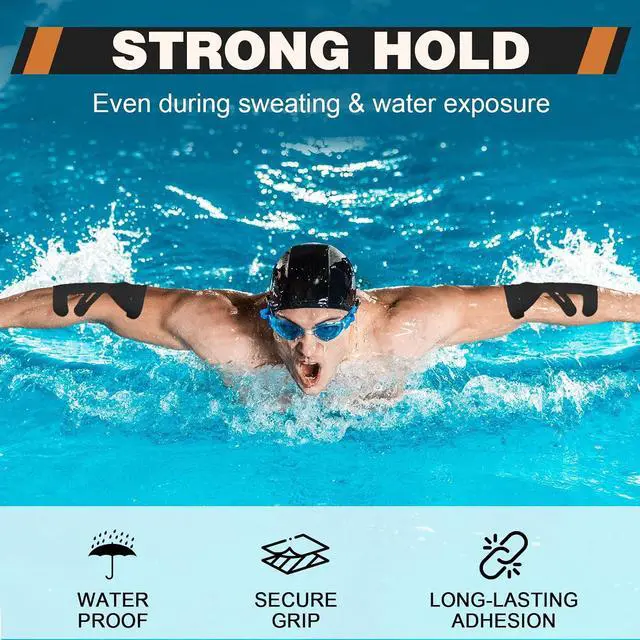 Alt view image 4 of 7 - TEAWOO Precut Kinesiology Tape for Elbow, 24Pcs, Waterproof Breathable Athletic Tape, Enhanced Adhesion & Elasticity, Elbow Pain Relief Support for Sports & Daily Use