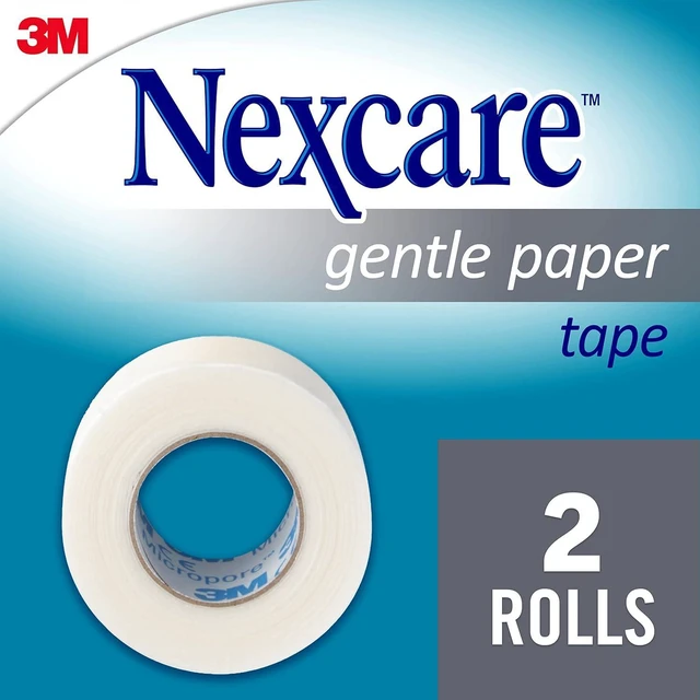 Alt view image 2 of 7 - Nexcare Gentle Paper Tape, Medical Paper Tape, Secures Dressings and Lifts Away Gently - 1 In x 10 Yds, 2 Rolls of Tape