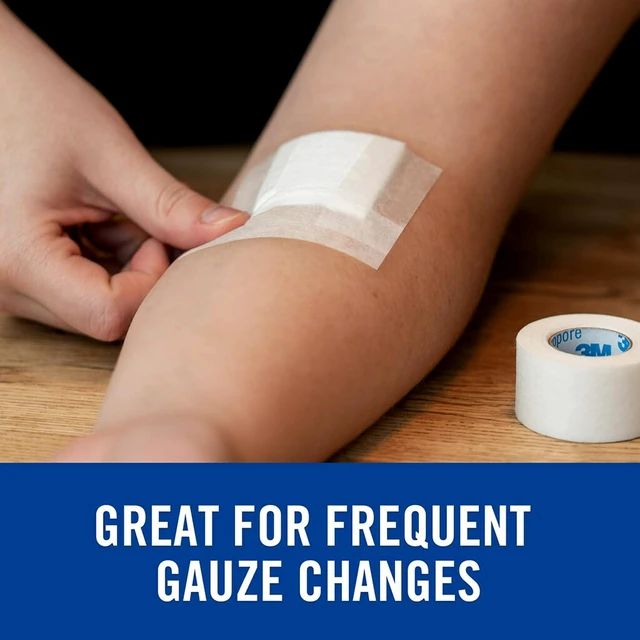Alt view image 6 of 7 - Nexcare Gentle Paper Tape, Medical Paper Tape, Secures Dressings and Lifts Away Gently - 1 In x 10 Yds, 2 Rolls of Tape