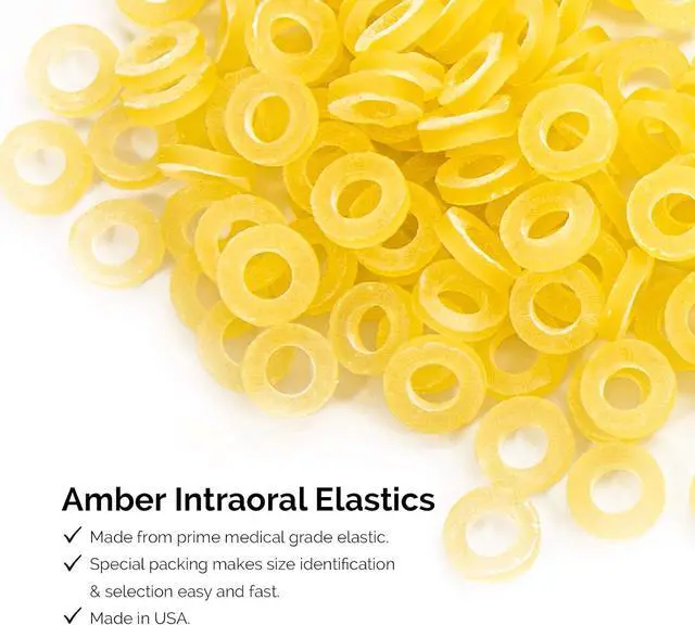 Alt view image 2 of 7 - JMU Orthodontic Rubber Bands 5/16 Heavy, 100 pack Intraoral Braces Elastics