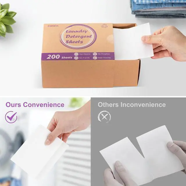 Alt view image 5 of 7 - Laundry Detergent Sheets, 200 Sheets Lavender Laundry Soap Strips - No Plastic Jug Travel Portable Liquidless Washing Supplies Eco-Friendly Hypoallergenic - 200 Loads
