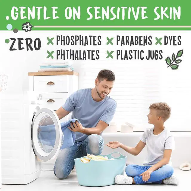 Alt view image 4 of 7 - Eco Laundry Detergent Sheets - 80 Loads Laundry Sheets Detergent - 40 No Plastic Jug Washer Soap Sheet - No Mess & Space-Saving Travel Friendly Laundry Detergent