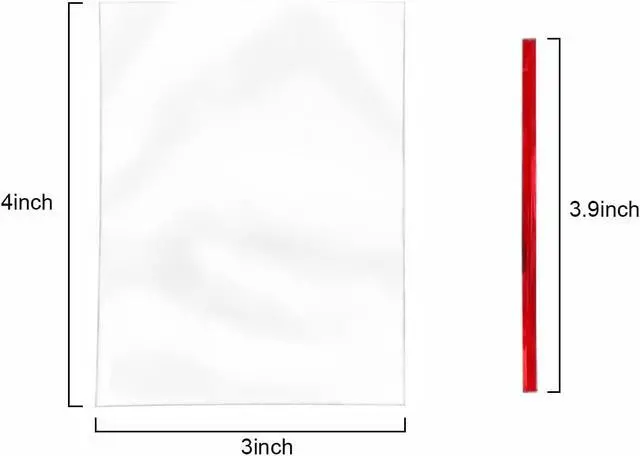 Alt view image 4 of 6 - 50Pcs Cellophane Bags, Cello Cellophane Treat Bags 3x4 Plastic Gift Bags for Packaging Cookies, Pretzel Rod, Sandwich, Candy, Chocolate, Clear Party Favor Bags with Ties