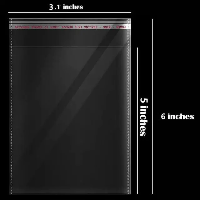 Alt view image 4 of 7 - DTmasao 3x5 Inches 100 Pcs Self Sealing Cellophane Bags Clear Cookie Bags Resealable Cellophane Bag for Packaging Cookies,Gifts,Favors, Products,Candy