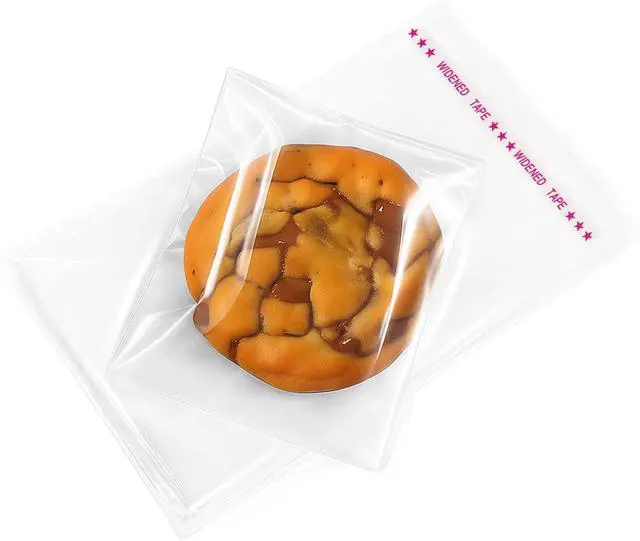 Main image of Thick Self Sealing Clear Cellophane Bags Self Adhesive 5x7 Inches Cookie Bags Resealable Cello bags for Packaging Cookies Party Favor 100PCS-3.2Mil