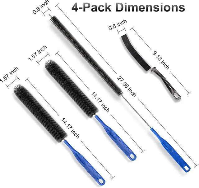 Alt view image 2 of 7 - Drain Brush, Refrigerator Coil Cleaning Brush, Dryer Vent Cleaner Brush