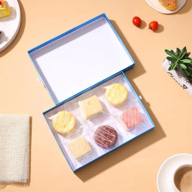 Alt view image 4 of 7 - Miraclekoo 100 Pcs 3.5 x 3.5 Inch Cellophane Bags for Chocolate Covered Cookies,Self Sealing Small Treat Bag,Clear Plastic Sleeves
