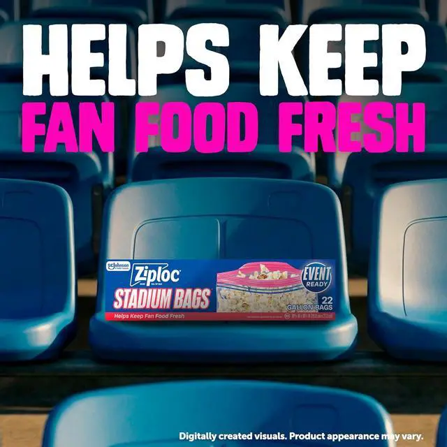 Alt view image 2 of 6 - Ziploc Stadium Bags, Gallon, Easy Open Tabs, 22 Count