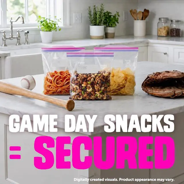 Alt view image 4 of 6 - Ziploc Stadium Bags, Gallon, Easy Open Tabs, 22 Count