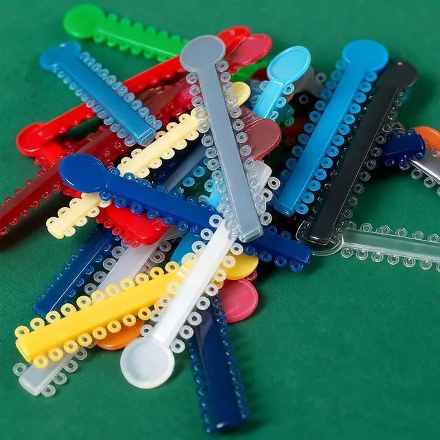 Alt view image 6 of 7 - TTKBHHQ-1040pcs Orthodontic Ligature Ties Multi-Color Orthodontic Elastomeric O-Rings Braces Rubber Bands,26 O-ring ligatures per unit (Mixed Colors)