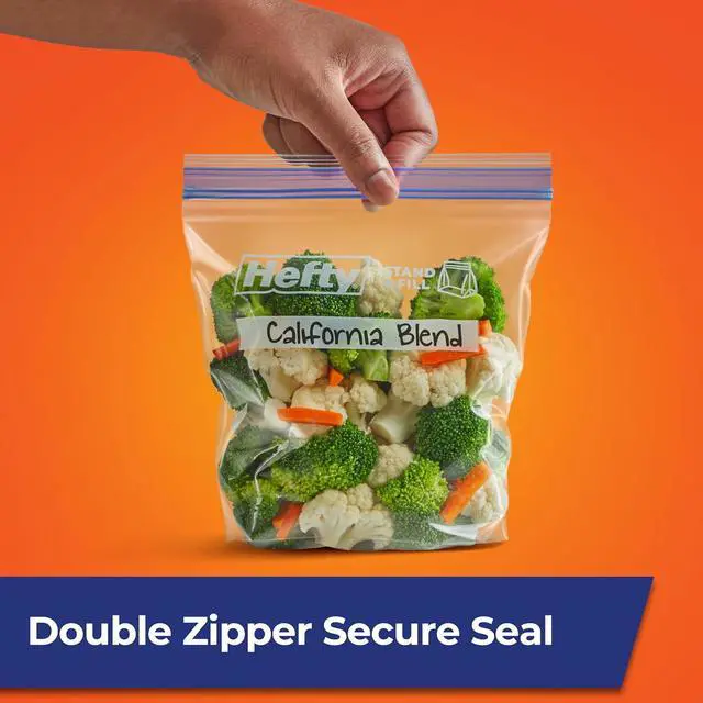 Alt view image 2 of 7 - Hefty Press to Close Freezer Bags, Quart Size, 25ct