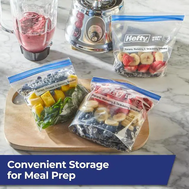 Alt view image 5 of 7 - Hefty Press to Close Freezer Bags, Quart Size, 25ct