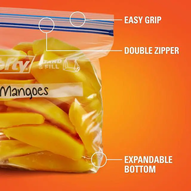 Alt view image 4 of 7 - Hefty Press to Close Freezer Bags, Quart Size, 25ct