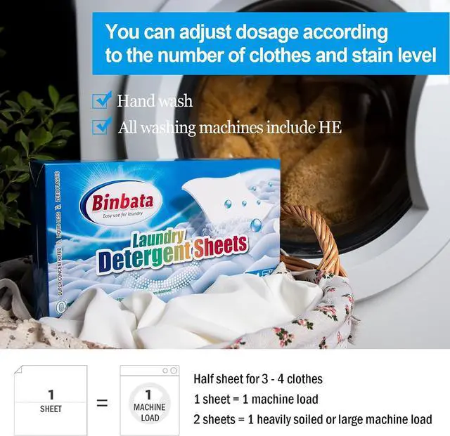 Alt view image 6 of 6 - Binbata Laundry Detergent Sheets Up to 128 Loads, Plastic Free Eco-Friendly