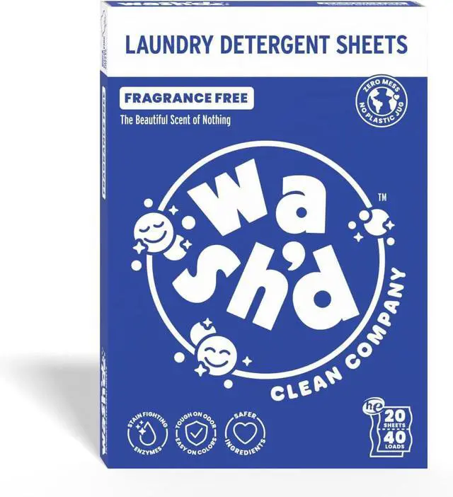 Main image of Laundry Detergent Sheets | 3 Stain-Fighting Enzymes | Baby Safe
