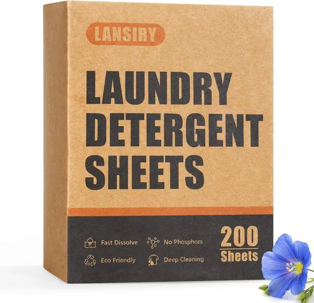 Main image of Laundry Detergent Sheets - 200 Loads Fresh Linen Scent Washing Strips, Compact Lightweight Liquidless Eco-Friendly Hypoallergenic Portable Soap for Save Space and Travel