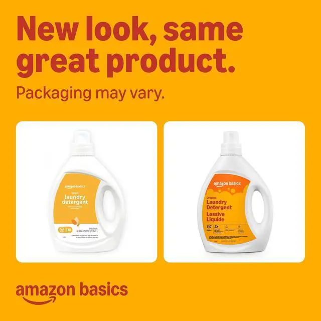 Alt view image 2 of 6 - Amazon Basics Laundry Detergent Liquid, Concentrated, Original Fresh Scent, 110 Loads, 82.5 Fl Oz, Packaging May Vary