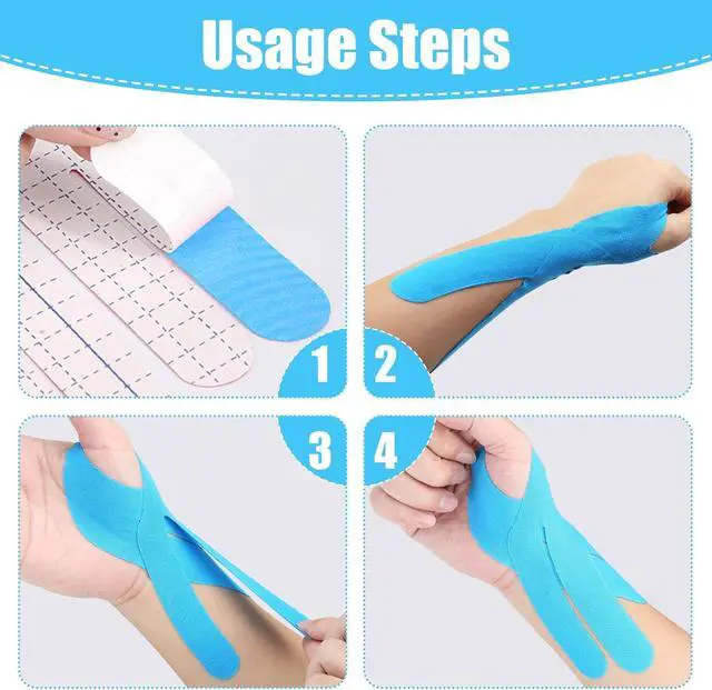 Alt view image 4 of 6 - 12 Pcs Precut Kinesiology Tape for Wrist, Athletic Support