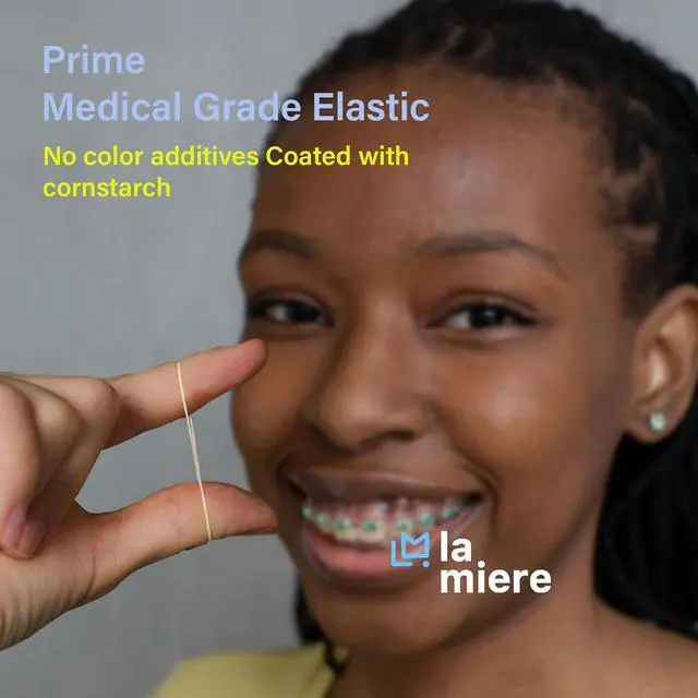 Alt view image 6 of 7 - Amber Latex 100 counts, Intraoral Elastic Bands Orthodontic Elastics Dental Rubber Bands Made in US Heavy 3/16'', Amber Latex