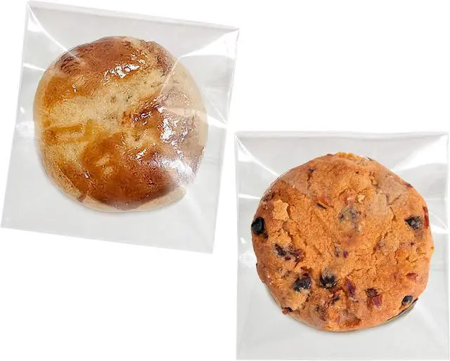 Main image of Lhocm Clear Self Sealing Cookie Bags, 4x6 Inch 100 Pack Resealable Cellophane Bags for Treats and Gifts