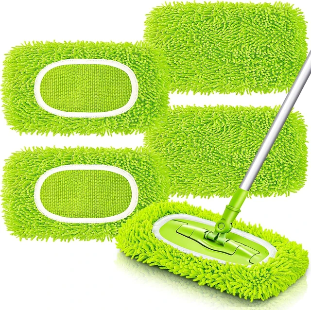 Alt view image 8 of 8 - Unoutur Reusable Dry Sweeping Cloths Microfiber Wet Mop Pads Compatible with Swiffer Sweeper Mop Replacement Sweeping Mopping pad Refills for Hardwood Surface Floor Cleaning (4PCS)