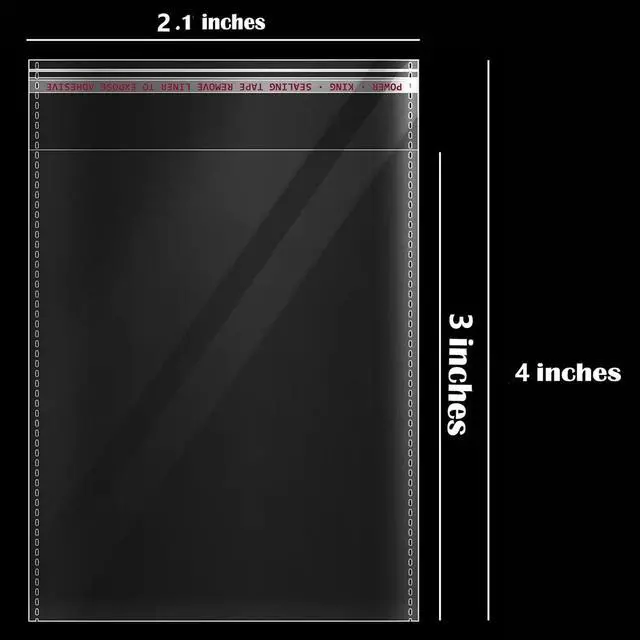 Alt view image 4 of 7 - DTmasao 2x3 Inches 200PCS Self Sealing Cellophane Bags Self Adhesive Clear Resealable Cellophane Bags 2"x3"