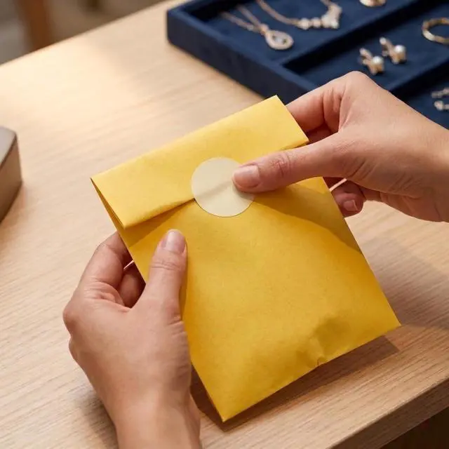 Alt view image 5 of 6 - Quotidian Lemon Yellow Greaseproof Paper Bags 2.75x4.5 in, 100 Count