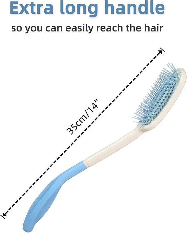 Alt view image 5 of 7 - Fanwer 14" Long Reach Hairbrushes,Long Handle Brush