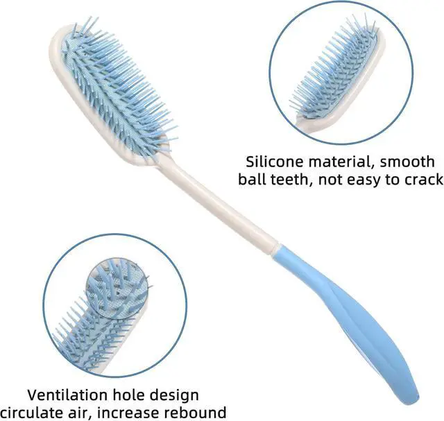 Alt view image 3 of 7 - Fanwer 14" Long Reach Hairbrushes,Long Handle Brush