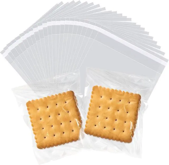 Main image of WIKDAY 200PCS Cookie Bags 3x5 Inches Clear Self Sealing Cellophane Bags