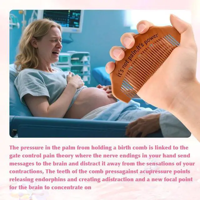 Alt view image 7 of 7 - Birth Comb Acupressure Massage Ball Set, Wooden Labor Comb for Labor Pain Reliefs, Natural Labors and Delivery Essentials, New Mom Gifts Birthing Combs Hospital Bag Must Haves